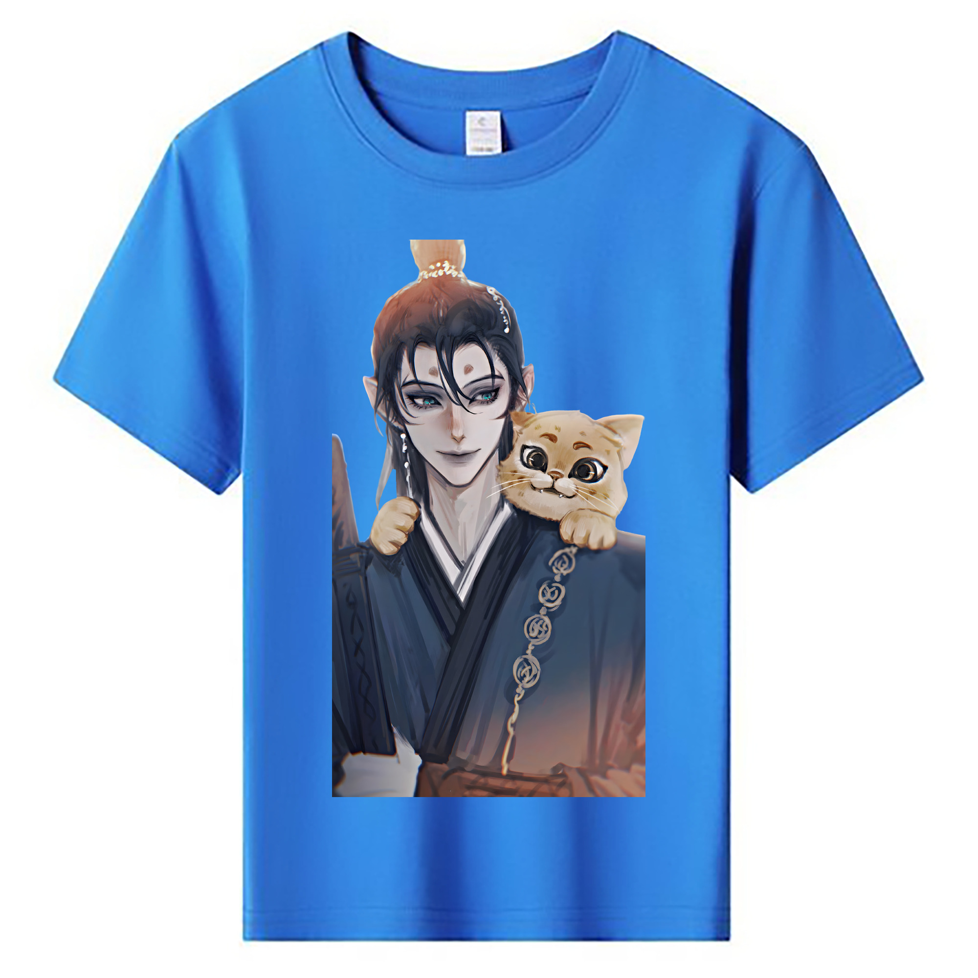（画像用） Ne Zha 2 ナタ 魔童の大暴れ 綿100％キッズTシャツ（フロントプリント）
